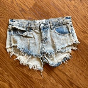 One teaspoon Medium High Rise Bonitas Button Fly Raw Cuff Hem